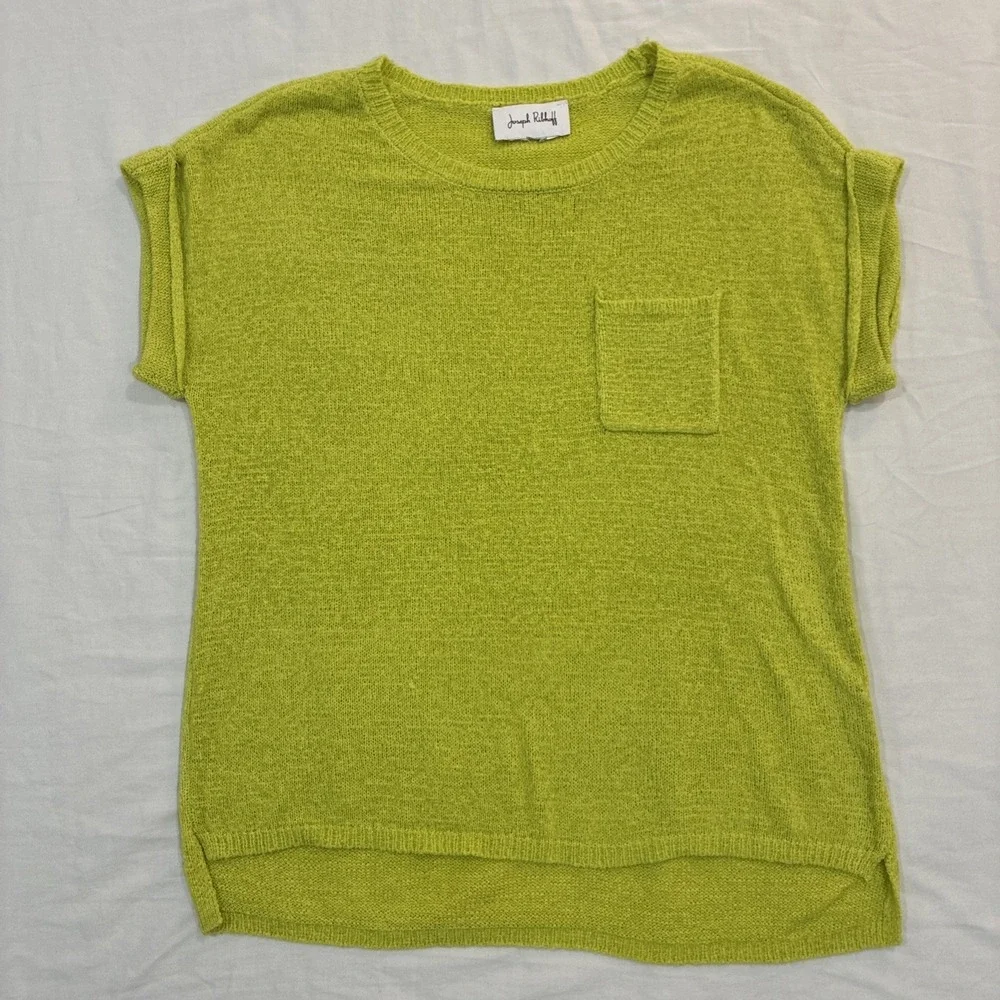 Joseph Ribkoff Women's Neon Green Short Sleeve‎ Sweater Size Medium